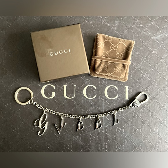 Gucci Accessories Gucci Authentic Logo Charm Bag Chart Poshmark